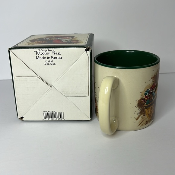 1987 Potpourri Press Christmas Holiday Old World Santa Coffee Mug Cup - Picture 5 of 6